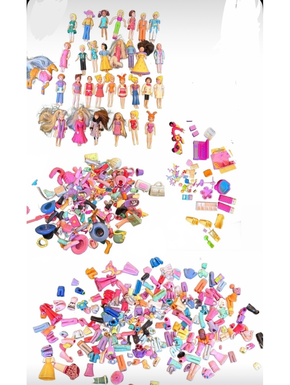 VINTAGE Y2K Fashion Polly Pocket MEGA Collection - 30+ Dolls 200+ Clothes